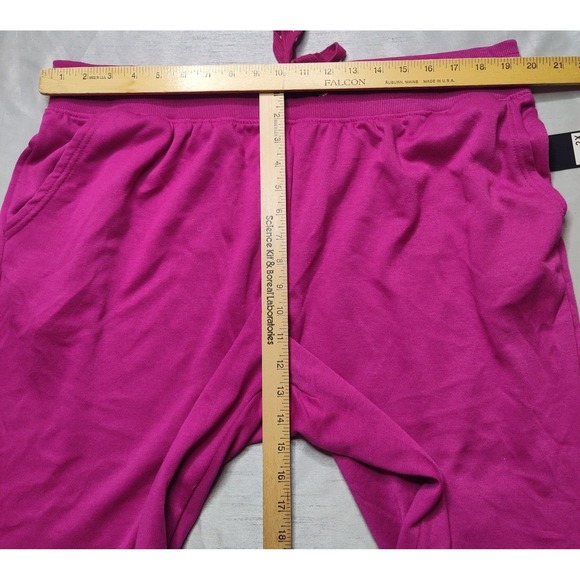 BEBE SPORT Women Plus Size 2X Festival Fuschia Nailhead Jogger Sweatpants NEW - Picture 11 of 16